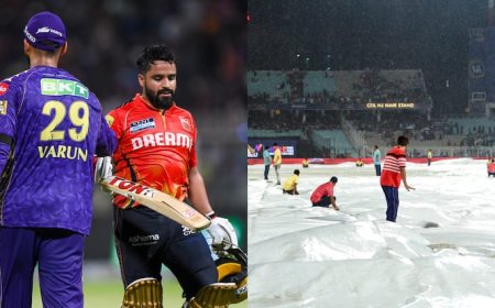 KKR VS PBKS: मैच रद्द होने के बाद भी पॉइंट्स टेबल में मुंबई से कैसे आगे निकली पंजाब? प्लेऑफ में जाने का बना चांस