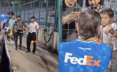 MS Dhoni: फैन के लिए बैरिकेड लांघ गए 43 साल के धोनी, वायरल तस्वीरों ने लूट ली महफिल