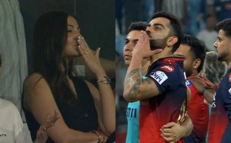 Watch: विराट कोहली ने बीच मैदान से दी 'फ्लाइंग किस', अनुष्का शर्मा ने किया कुछ ऐसा; वायरल हुआ वीडियो