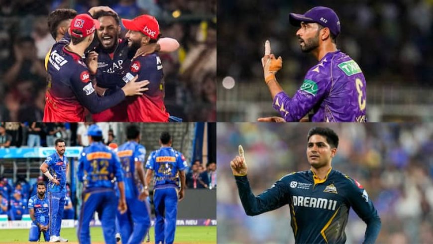 IPL 2025 Playoffs Scenario: KKR बाहर, अभी भी कन्फर्म नहीं RCB का टिकट, जानिए सभी 6 टीमों का प्लेऑफ में पहुंचने का समीकरण