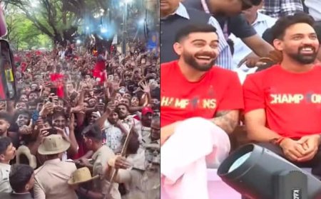 RCB Victory Parade Stampede: लोगों की मौत के बाद भी चिन्नास्वामी में चलता रहा RCB का जश्न, सोशल मीडिया पर हुई आलोचना