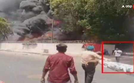 पीछे धूं-धूं कर जल रहा AIR INDIA का प्लेन, आग की लपटों से निकलते दिखे इकलौते बचे रमेश कुमार विश्वास, सामने आया हैरान करने वाला Video