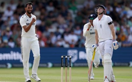 IND vs ENG: हैरी ब्रूक 99 पर आउट, अनिल कुंबले के बाद ऐसा करने वाले सिर्फ दूसरे भारतीय बने प्रसिद्ध कृष्णा