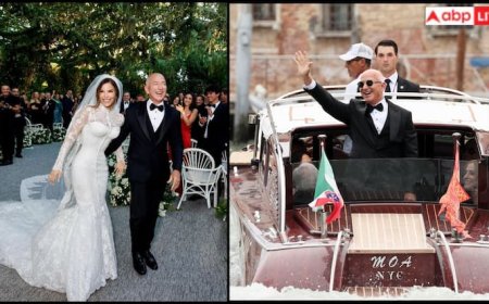 एक-दूजे के हुए जेफ बेजोस और लॉरेन सांचेज, सोशल मीडिया पर वायरल हुईं शादी की तस्वीरें