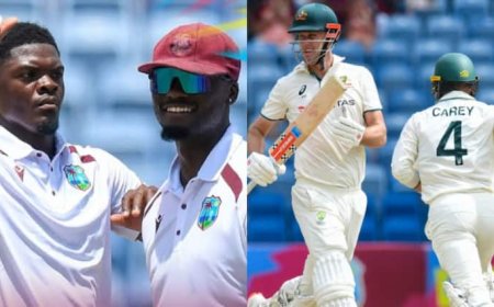 AUS vs WI 2nd Test: कैरेबियाई गेंदबाजों ने मचाया कहर, कंगारू टीम की हालत हुई खस्ता, जानिए मैच का पूरा हाल  