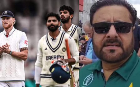 VIDEO: भारत-इंग्लैंड टेस्ट मैच देखने पाकिस्तानी जर्सी में पहुंचा फैन, पुलिस ने कहा- नहीं पहन सकते, मचा बवाल