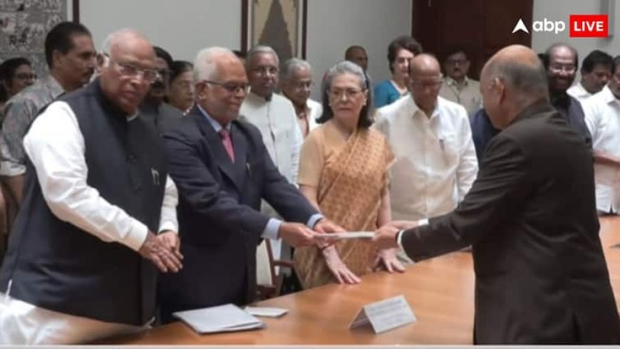 Vice President Election 2025: उपराष्ट्रपति पद के लिए बी सुदर्शन रेड्डी ने किया नामांकन, इंडिया गठबंधन के उम्मीदवार संग दिखे सोनिया-राहुल