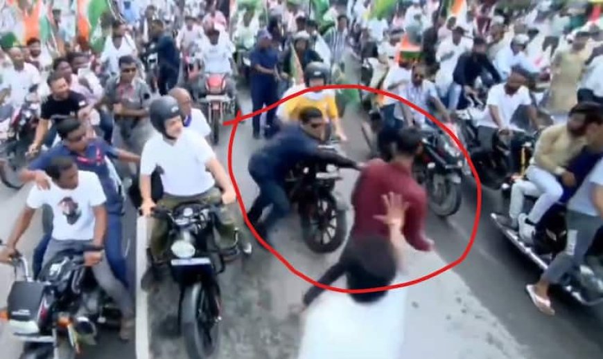 Watch: राहुल गांधी को युवक ने किया Kiss, सिक्योरिटी वाले ने पकड़कर जड़ा थप्पड़, वीडियो वायरल