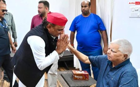 Bihar News: लालू यादव से मिलने पहुंचे अखिलेश यादव, कहा- 'अबकी बार बीजेपी बिहार से...'