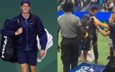 US Open 2025: टेनिस कोर्ट पर हाई ड्रामा, फैन ने की जैनिक सिनर का बैग खोलने की कोशिश और फिर...