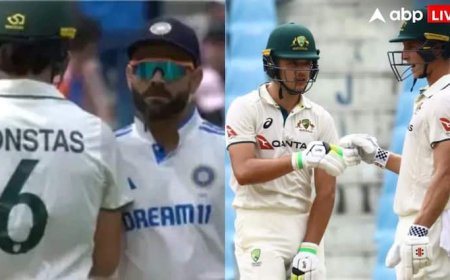 IND vs AUS: पहले टेस्ट में बैकफुट पर टीम इंडिया, कोहली को आंख दिखाने वाले सैम कोंस्टस ने जड़ा शतक, प्रसिद्ध कृष्णा भी फ्लॉप