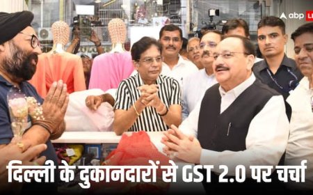BJP अध्यक्ष जेपी नड्डा ने दिल्ली में दुकानदारों संग की चाय पर चर्चा, नेक्स्ट जेनरेशन GST सुधारों के बताए फायदे