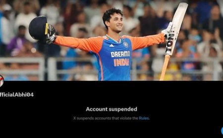 हार से बौखलाया पाकिस्तान बेशर्मी पर उतरा, अभिषेक शर्मा का X प्रोफाइल करवाया सस्पेंड! पढ़िए पूरा मामला