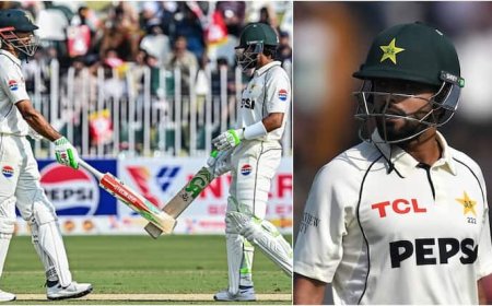बाबर आजम फिर फ्लॉप, शान मसूद शतक से चूके; रावलपिंडी टेस्ट के पहले दिन पाकिस्तान के 5 विकेट गिरे