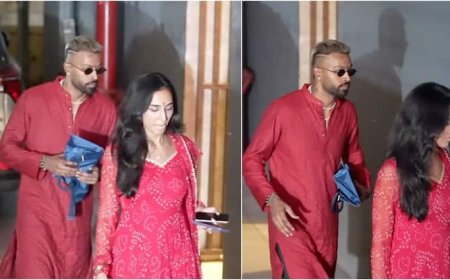 लाल कुर्ता, काला चश्मा और माहिका की भी रेड ड्रेस, हार्दिक पांड्या ने नई गर्लफ्रेंड के साथ मनाई दिवाली; देखें वीडियो
