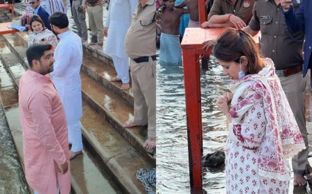 'हरि के द्वार' पहुंचीं एमएस धोनी की वाइफ साक्षी, छठ पूजन से पहले किया गंगा स्नान; दिखा आस्था और सादगी का संगम