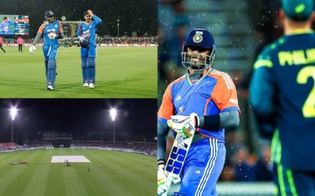 बारिश में धुला भारत-ऑस्ट्रेलिया का पहला टी20, सिर्फ 58 गेंद का हुआ खेल; सूर्या-गिल का भी आया तूफान