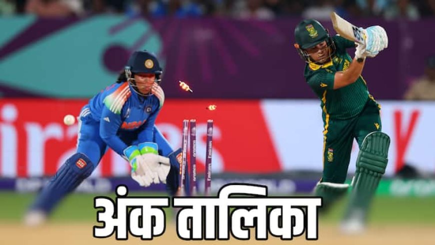ICC Women's World Cup 2025 Points Table: टॉप-4 में पहुंची साउथ अफ्रीका, टीम इंडिया को हुआ नुकसान, देखें महिला विश्व कप की अंक तालिका