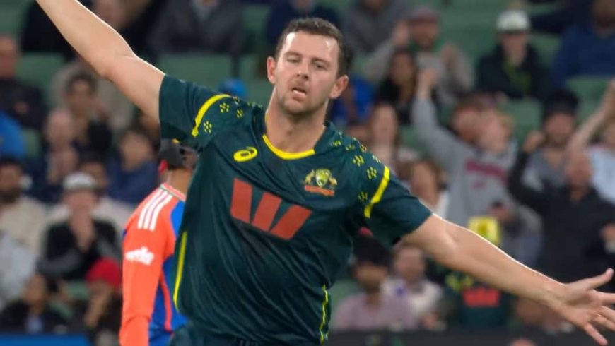 IND vs AUS 2nd T20: पॉवरप्ले में मचाया हेजलवुड ने आतंक, टी20 में सबसे ज्यादा विकेट लेने वाले गेंदबाज बने, रचा इतिहास