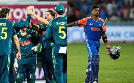 121 पर गिरे थे 2 विकेट, फिर सूर्या-तिलक समेत सारे बल्लेबाज फ्लॉप; भारत ने ऑस्ट्रेलिया को दिया 167 का लक्ष्य