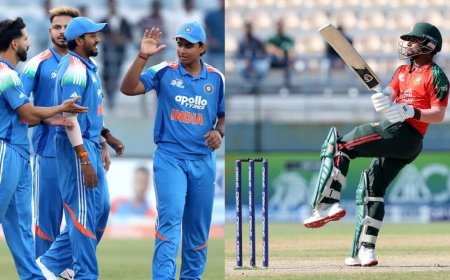 IND A vs BAN A: आखिरी 3 ओवर में बने 61, सेमीफाइनल में भारतीय गेंदबाजों की धुनाई; भारत को 195 का लक्ष्य