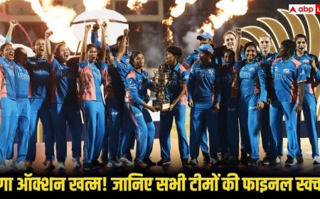 WPL 2026: मेगा ऑक्शन खत्म, जानिए सभी टीमों की फाइनल स्क्वॉड, किस खिलाड़ी को मिलेगी कितनी सैलरी