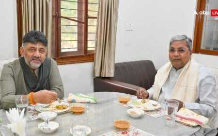 CM आवास पर सिद्धारमैया से मिले डीके शिवकुमार, ब्रेकफास्ट मीटिंग से खत्म होगा कुर्सी का झगड़ा?