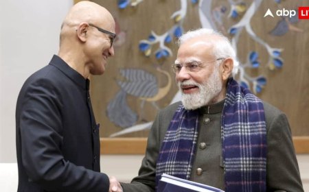 माइक्रोसॉफ्ट के CEO सत्या नडेला ने PM मोदी से की मुलाकात, भारत में AI हब बनाने के लिए 17.5 बिलियन डॉलर का करेंगे निवेश