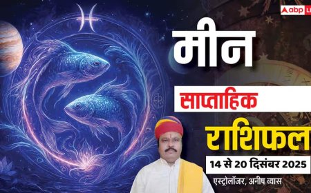 मीन साप्ताहिक राशिफल 14-20 दिसंबर 2025: इस हफ्ते क्या होगा खास? जानें धन, प्रेम, करियर और स्वास्थ्य का हाल!