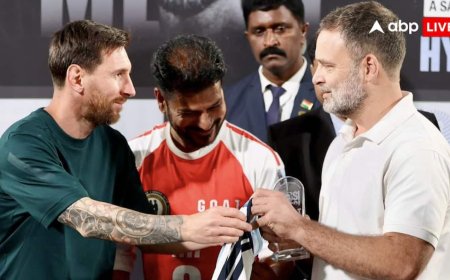 'GOAT के साथ', हैदराबाद में लियोनेल मेस्सी के साथ राहुल गांधी का फैनबॉय मोमेंट, Video
