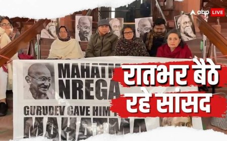 Opposition Stage Overnight Protest: शॉल, टोपा, कंबल लिए पूरी रात संसद में जागते रहे विपक्षी, राज्यसभा में लेट लाइन G Ram G बिल पास