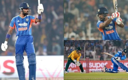 IND vs SA 5th T20: हार्दिक पांड्या की 16 गेंद में फिफ्टी, तिलक-सैमसन भी गरजे, अहमदाबाद में भारत ने ठोक दिए 231 रन