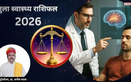 Libra Health 2026 Horoscope: तुला स्वास्थ्य राशिफल 2026:गुरु की कृपा से बढ़ेगी ऊर्जा, राहु-शनि देंगे उतार-चढ़ाव