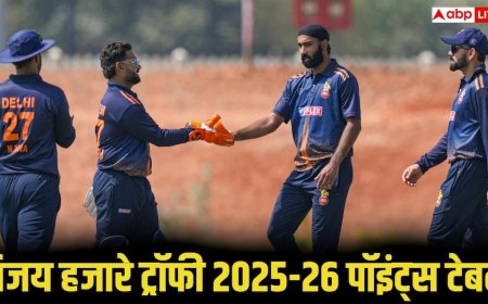 Vijay Hazare Trophy Points Table: पॉइंट्स टेबल में बड़ा उलटफेर! विजय हजारे ट्रॉफी 2025-26 का लेटेस्ट अपडेट पढ़िए