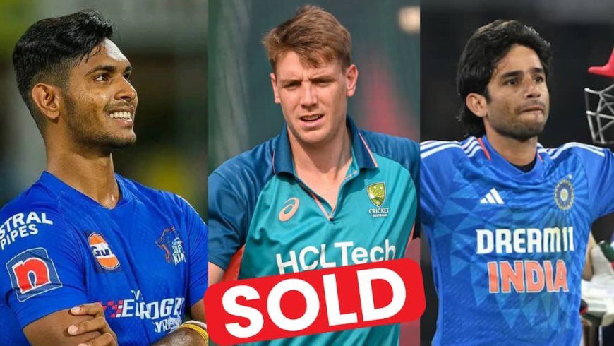 IPL 2026 ऑक्शन में बिके 7 सबसे महंगे खिलाड़ी, KKR ने 2 खिलाड़ियों के लिए खर्च किए 43.20 करोड़ रुपये