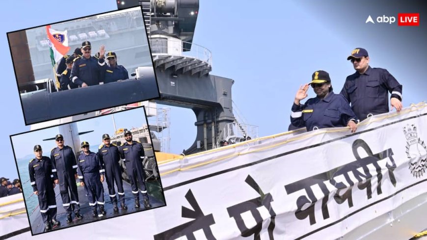 इंडियन नेवी की ड्रेस पहन INS वाघशीर में की यात्रा, ऐसा करने वालीं दूसरी प्रेसिडेंट बनीं द्रौपदी मुर्मू