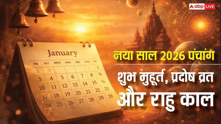 New Year 2026 Panchang: नए साल पर शुभ-अशुभ मुहूर्त, प्रदोष व्रत का महत्व और राहुकाल का समय जानें! देखें पंचांग