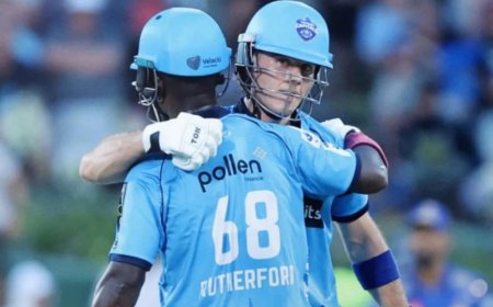 SA20 लीग में शेरफेन रडरफोर्ड ने ठोके महज 15 गेंदों में 47 रन, लगातार लगे 6, 6, 6, 6, 6, 6