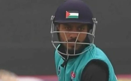 भारत में हेलमेट पर फिलिस्तीन का झंडा लगाकर खेलने उतरा क्रिकेटर, पुलिस ने लिया एक्शन; जानें क्या है माजरा