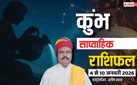 कुंभ साप्ताहिक राशिफल (4 से 10 जनवरी 2026): भाग्य और तरक्की का सप्ताह, जानें करियर, धन, प्रेम और स्वास्थ्य का राज!