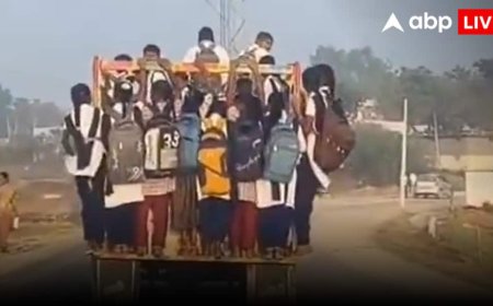 बच्चों की जोखिम में जान! बोलेरो से लटककर जा रहे स्कूल, हैरान कर रहा मामला