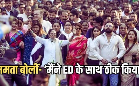 TMC के विरोध मार्च में बीजेपी पर बरसीं ममता बनर्जी, गृहमंत्री पर निशाना साधते हुए कह दी बड़ी बात