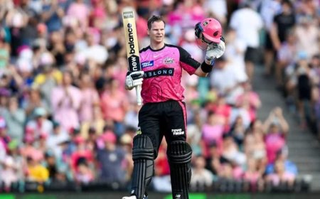 12 छक्के 14 चौके... स्टीव स्मिथ का सबसे तेज शतक, 16 गेंद पहले चेज हुए 190 रन