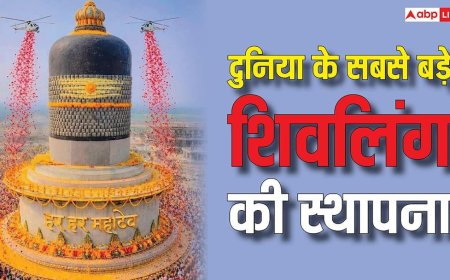World Largest Shivling: दुनिया का सबसे बड़ा शिवलिंग बिहार में हुआ स्थापित, VIDEO में देखें भव्य झलक