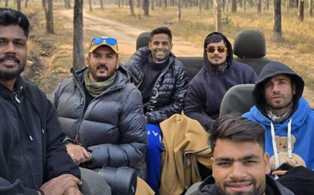 बेखौफ टीम इंडिया ने बाघों के बीच जमाया डेरा, अंधेरी रात में की जंगल की सैर; खुद देख लीजिए गजब नजारा