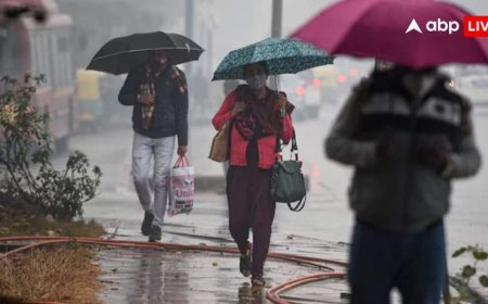 Weather Forecast: दिल्ली-यूपी में सुबह से हो रही बारिश, 9 राज्यों के लिए रेन अलर्ट, पहाड़ों पर बर्फबारी ने बढ़ाई ठंड