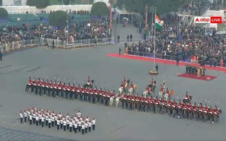 जोश हाई और संकल्प दृढ़... दिल्ली के विजय चौक पर बीटिंग रिट्रीट सेरेमनी, PM मोदी और राष्ट्रपति द्रौपदी मुर्मू मौजूद