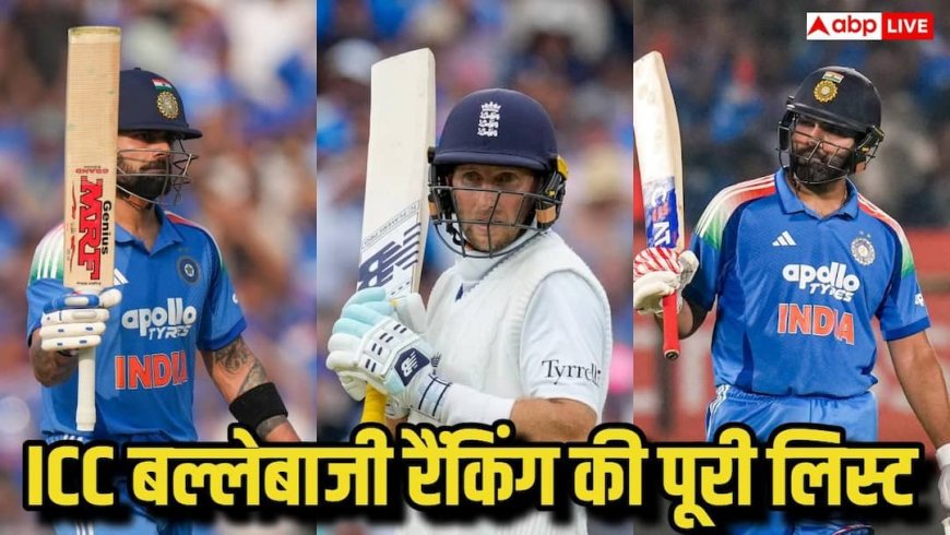 ICC बल्लेबाजी रैंकिंग्स में बड़ा बदलाव, टेस्ट से लेकर T20 तक जानिए कौन है नए साल में नंबर 1
