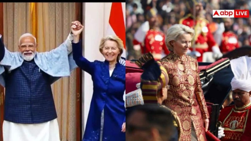 Ursula Von Der Leyen: India–Europe ट्रेड डील के बीच छाए उर्सुला वॉन डेर लेयेन के इंडियन फैशन लुक, जानें किसने किया डिजाइन