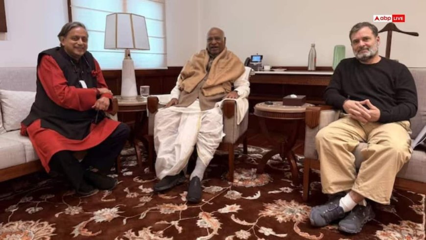 नाराजगी के बीच राहुल गांधी और खरगे से आखिर मिल ही लिए शशि थरूर, बोले- 'बहुत संतुष्ट'